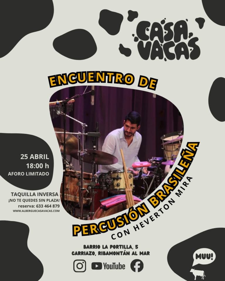 // 25 DE ABRIL // MASTERCLASS PERCUSIÓN BRASILEÑA A CARGO DE HEVERTON MIRA